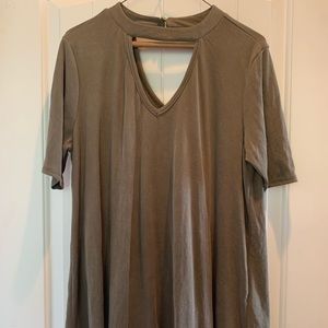 Olive Green cutout top